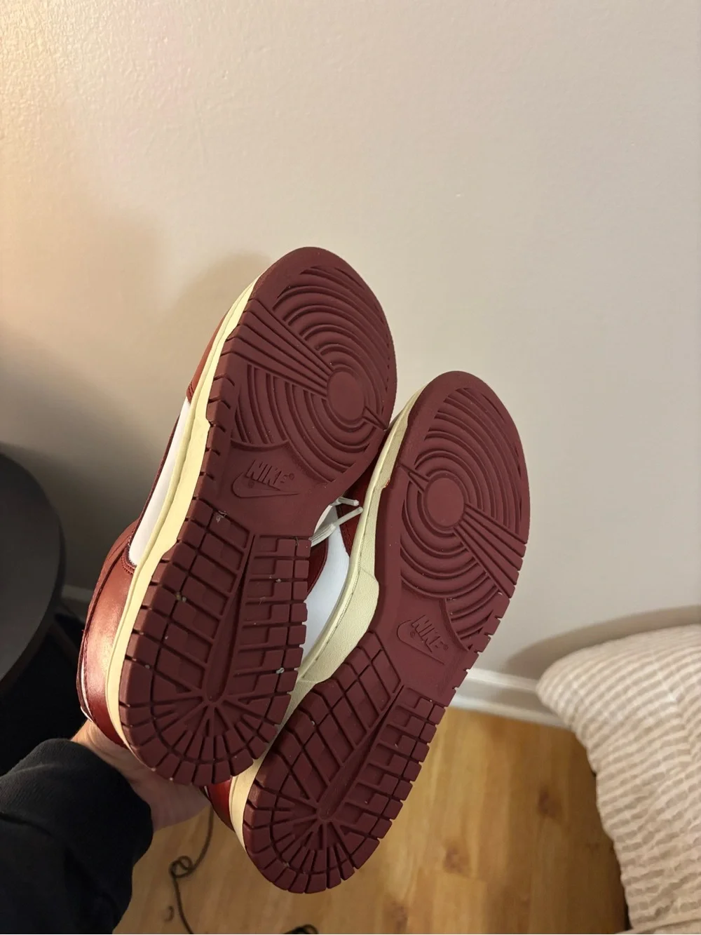 Nike Red and White Low-Top Athletic Sneakers